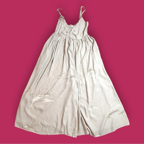 EUC Grade & Gather Empire Waist jumpsuit in light cream & organic design. Small - Picture 3 of 16